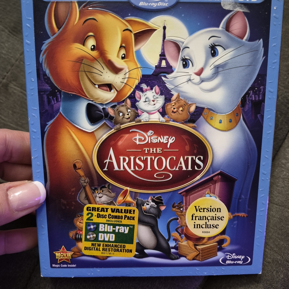 Disney The Aristocats Blu-ray DVD Combo - Blue and Orange